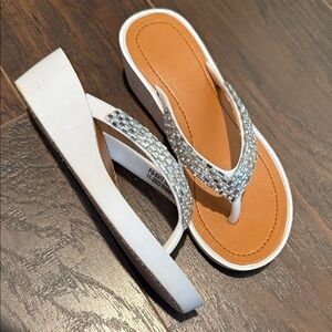 Sparkling White Rhinestone Kids Sandals